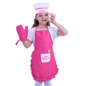 Rappa Dětský kostým kuchařka s příslušenstvím