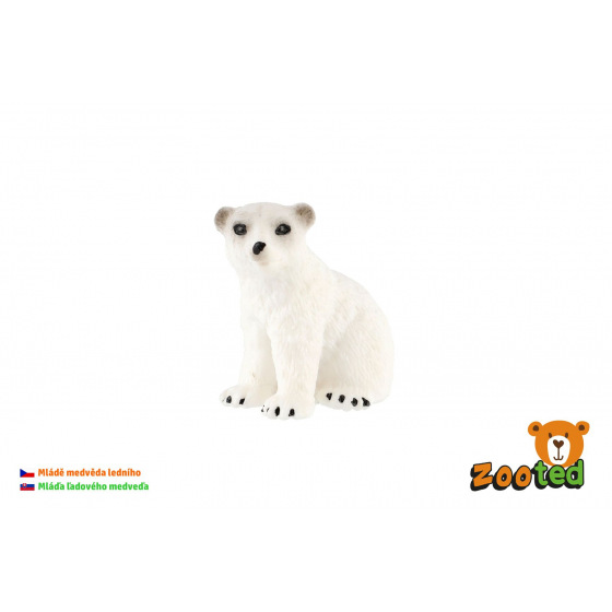 Medvěd lední mládě zooted plast 4cm 