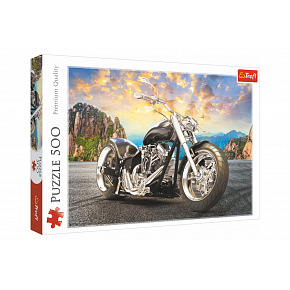 Puzzle Schwarzes Motorrad 500 Teile 48x34cm in Schachtel 40x27x4,5cm Puzzle Schwarzes Motorrad 500 Teile 48x34cm in Schachtel 40x27x4,5cm