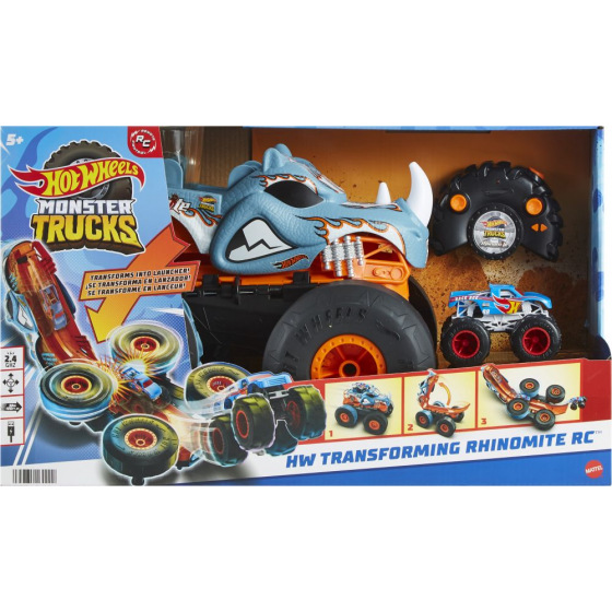 Mattel Hot Wheels RC MONSTER TRUCKS TRANSFORMIERENDER RHINOMITE 1:12
