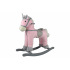 Teddies Kůň houpací růžový jednorožec plyš na bat. 71cm se zvukem a pohybem nosnost 50kg v krab. 62x56x19cm
