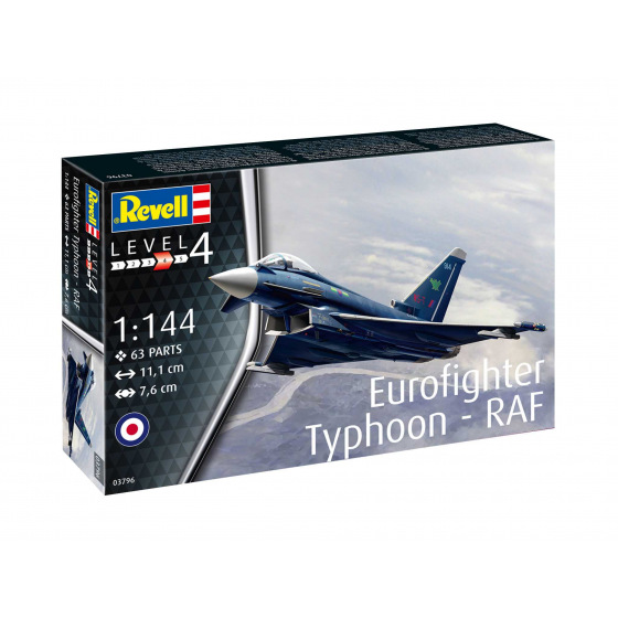 Revell Plastic ModelKit Flugzeug 03796 - Eurofighter Typhoon - RAF (1:144)