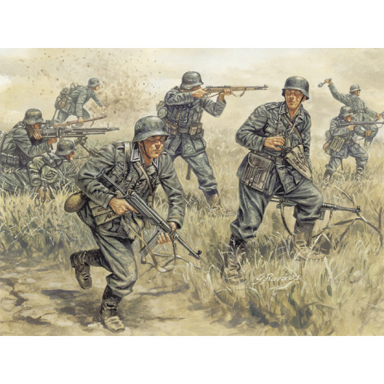 Italeri Model Kit figurky 6033 - WWII - GERMAN INFANTRY (1:72)