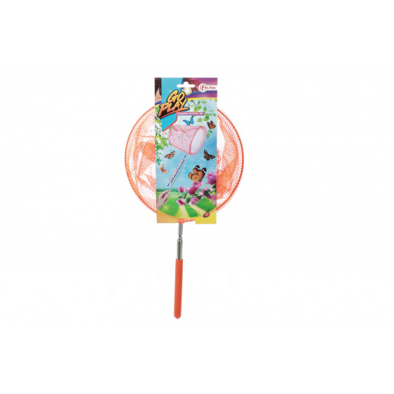 Teddies Síťka na hmyz teleskopická kov/látka 65cm průměr 20cm 4 barvy