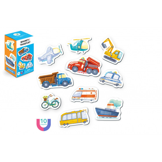 DODO Magnety Doprava 10ks v krabičce 7x12x7cm