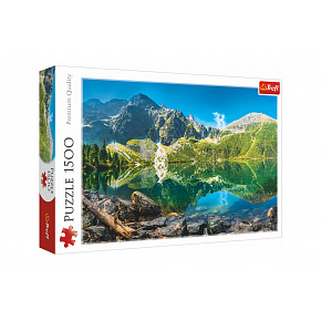 Puzzle Mořské oko,Tatry, Polsko 85x58cm 1500 dílků v krabici 40x27x6cm