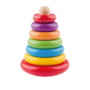 Woody Skládací pyramida barevná - káča