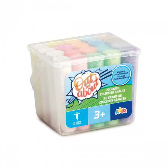 ADDO Große Gehwegkreiden im Eimer, 20 Stück