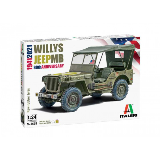 Italeri Model Kit auto 3635 - Willys Jeep MB (1:24)