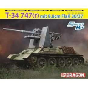 Dragon Model Kit military 6986 - T-34 747(r) z 8.8cm FlaK 36/37 (1:35)