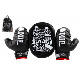 Teddies Zestaw bokserski - tarcza + 2 rękawice w siatce 22x33x14cm