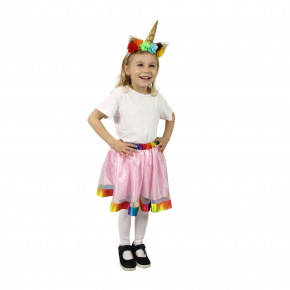 Rappa Detský kostým TUTU sukňa jednorožec s čelenkou