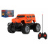Teddies Auto RC mini truck plast 12cm 27MHz na baterie se světlem oranžové v krabici 18x11,5x10cm