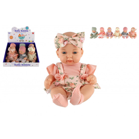 Teddies Panenka/miminko plast pevné tělo 26cm mix druhů