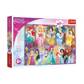 Trefl Puzzle Portréty princezien Disney 41x27,5cm 160 dielikov v krabici 29x19x4cm