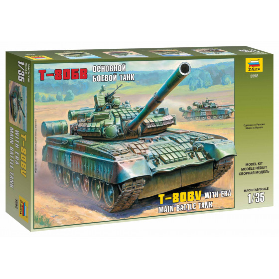 Zvezda Modellbausatz Panzer 3592 - Russischer Hauptkampfpanzer T-80BV (1:35)