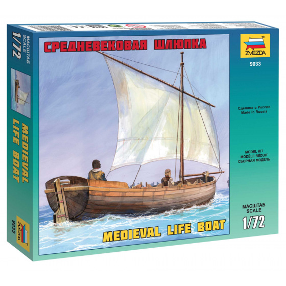 Zvezda Model Kit loď 9033 - Medieval Life Boat (1:72)