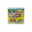 Teddies Einlegepuzzle Meine ersten Autos Holz 6 Stück 22,5x22,5x2,5 cm 12m+ MPZ