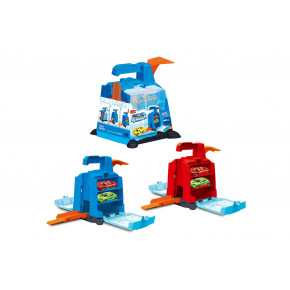 Teddies Garaż + 2 samochody plastikowe z mechanizmem wyrzutowym 16x19x15cm