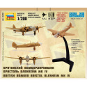 Zvezda Wargames (WWII) Flugzeug 6230 - Britischer Bomber Bristol Blenheim IV (1:200)