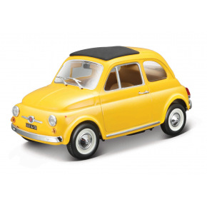 Bburago - Auta HOBBY, Fiat 500F (1965), žlutá, 1:24