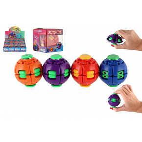 Teddies Gyroball/Míček mačkací točící antistresový 6x6,5cm 4 barvy v krabičce