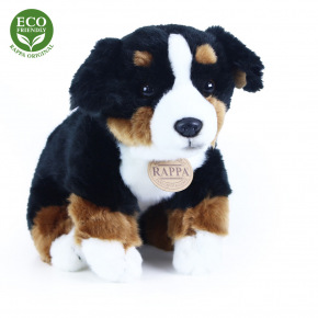 Rappa Plyšový bernský salašnický pes sedící 25 cm ECO-FRIENDLY