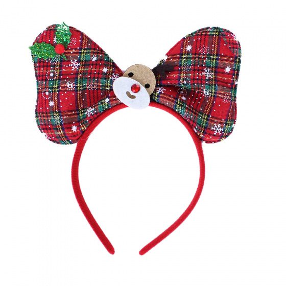 Rappa Vianočná čelenka motýlik so sobom