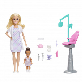 Mattel Barbie zestaw do zabawy zawód - dentystka blondynka