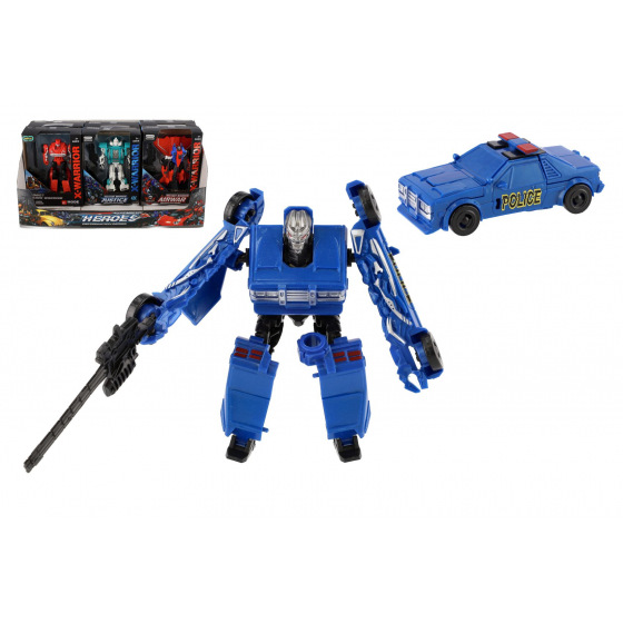 Teddies Transformer auto/robot plast 14cm mix druhů v krabičce 13x18x5cm