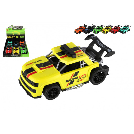 Teddies Auto závodné plast 16cm na zotrvačník mix farieb