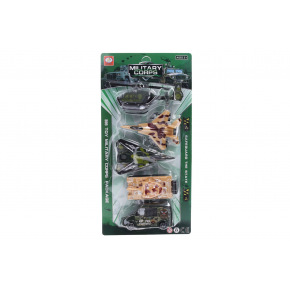 Wiky Vojenská sada dopravní prostředky 5ks plast 11-16cm na kartě