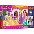 Trefl Puzzle Premium Plus Kids - Disney Princess 27x20cm + plakát 30 dílků v krabičce 21x14x4cm