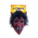 Rappa Maske Teufel mit Haaren für Erwachsene