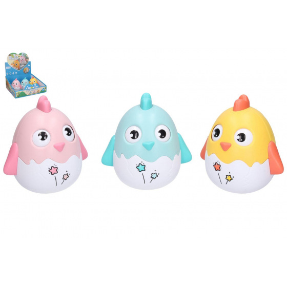 Wiky Roly Poly kuře plast 12cm se zvukem 3 barvy