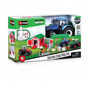 Bburago - FARMLAND, Set Kurník s traktorem, assort
