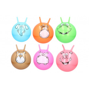 Teddies Hopsadlo zvířátko skákací gumové průměr 45cm 6 druhů v krabici 16x18x10cm