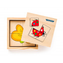 Woody Mini puzzle Lienka v drevenej krabici