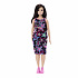 Mattel Barbie FASHIONISTAS MODELKA V ŠATECH S BAREVNÝMI HVĚZDAMI