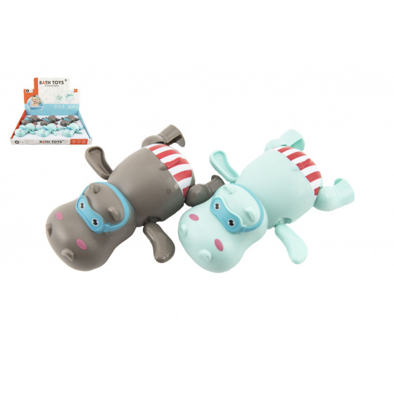 Teddies Zvířátko hroch na natažení do vody plast 13cm 2 barvy