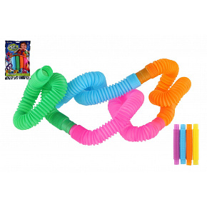 Teddies Stavebnice trubky 4ks natahovací mix druhů v sáčku