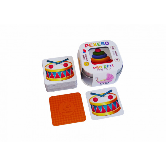 Pexeso Für Kinder 64 Karten in einer Blechdose 6x6x4cm Hmaťák