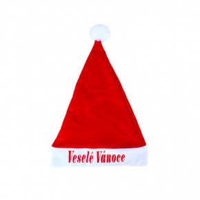 Rappa Vianočná čiapka s nápisom Veselé Vianoce