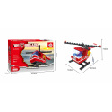 Rappa Kompatibilní stavebnice BLOXO hasiči helikoptéra 84 ks