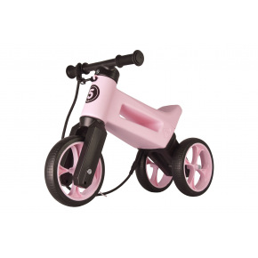 Funny Wheels Odrážedlo FUNNY WHEELS Rider SuperSport Pastel-růžová  2v1+popruh,výš.sedla28/30cm nos.25kg v sáčku