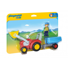 Playmobil Traktor s přívěsem