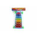 Teddies Xylofon plast/kov 24cm s paličkami 2 barvy v sáčku 19x31x6cm