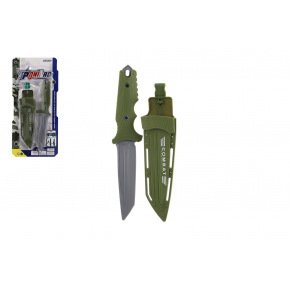 Teddies Nůž vojenský s pouzdrem plast 25cm na kartě Teddies Nůž vojenský s pouzdrem plast 25cm na kartě