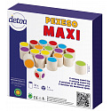 Detoa Maxi pexeso spoločenská hra 18 drevených kameňov + kocka v krabici 20x20x4cm