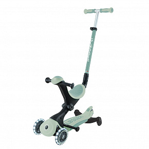 GLOBBER Koloběžka GO UP DELUXE 360° LIGHTS ECOLOGIC  3v1, pistachio
